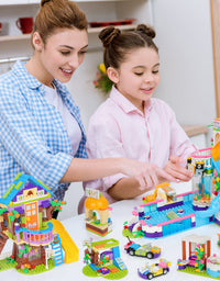 Exercise N Play TreeHouse & Water Park 2 IN 1 Children's Construction Toys - 1274 Pcs