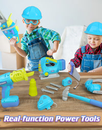 Exercise N Play Blue Chainsaw Kids Tool Toys Set - 11 Pcs