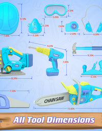 Exercise N Play Blue Chainsaw Kids Tool Toys Set - 11 Pcs