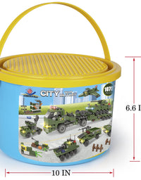 Exercise N Play Military Tank Transport Vehicle Blocks For Toddlers - 990 Pcs