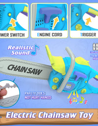Exercise N Play Blue Chainsaw Kids Tool Toys Set - 11 Pcs