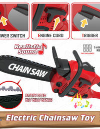 Exercise N Play Red Chainsaw Tools Childrens Toys Set - 11 Pcs