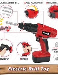 Exercise N Play Red Chainsaw Tools Childrens Toys Set - 11 Pcs