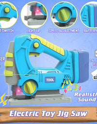 Exercise N Play Blue Chainsaw Kids Tool Toys Set - 11 Pcs