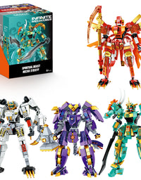 Exercise N Play Ninja Mechs Tiny Building Blocks Sets - 1263 Pcs