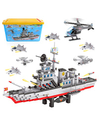 Exercise N Play Navy Battle Cruiser Ship Brick Sets - 1163 Pcs