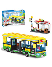 Exercise N Play City Bus Station Building Block Set - 386 Pcs