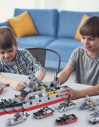 Exercise N Play Military Cruiser Ships Miniature Brick Sets - 952 Pcs