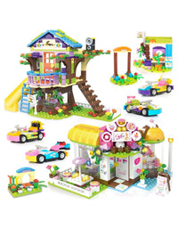 Exercise N Play Street Coffee Shop & Treehouse 2 IN 1 Construction Toys - 960 Pcs