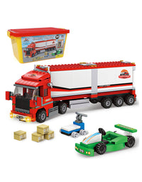 Exercise N Play Red Semi-Trailer Truck Toddler Toy - 376 Pcs