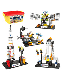 Exercise N Play Space Rocket Launch Center Brick Set - 455 Pcs
