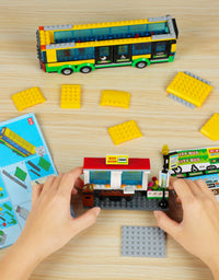 Exercise N Play City Bus Station Building Block Set - 386 Pcs