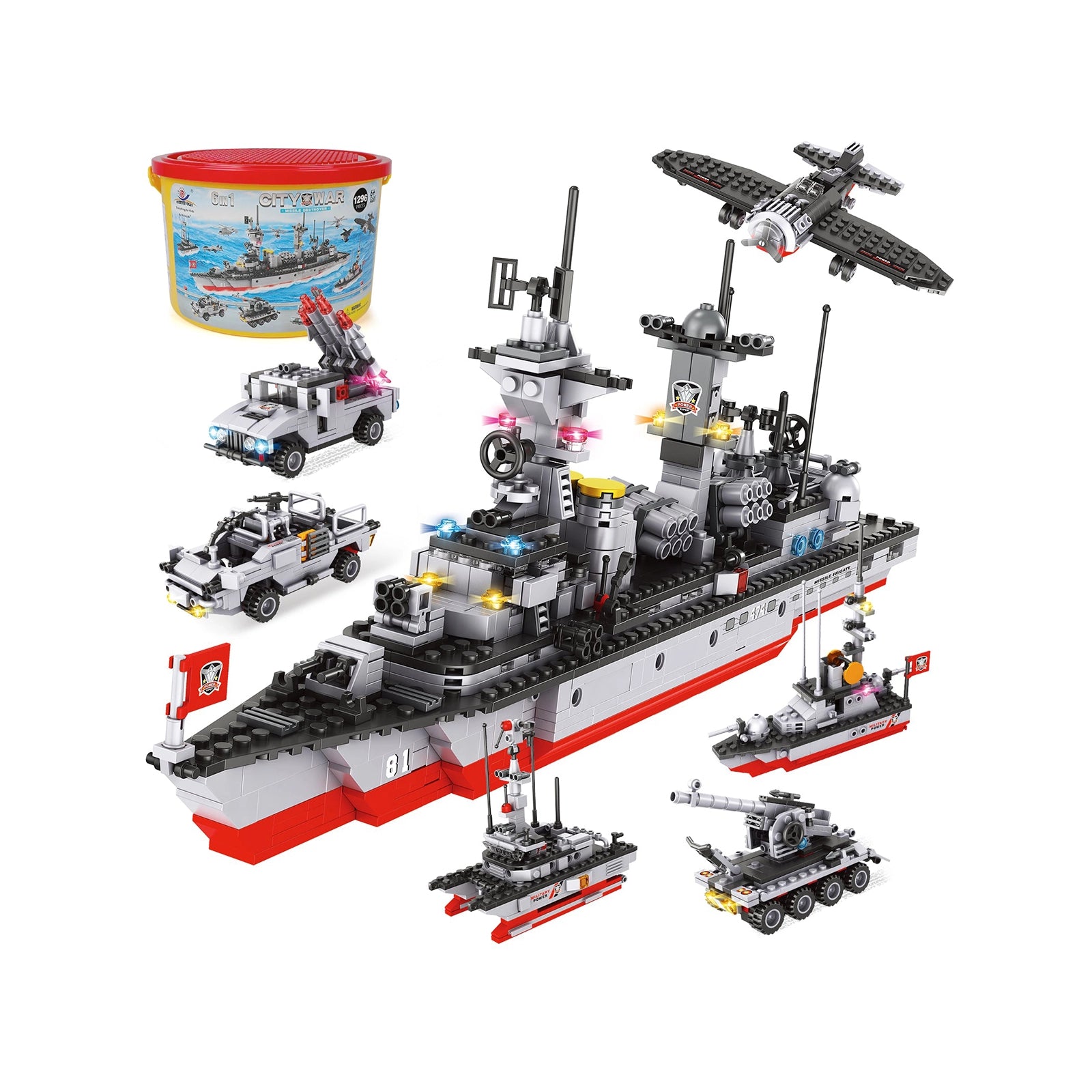 Exercise N Play Aircraft Carriers Military Toy Sets - 1296 Pcs