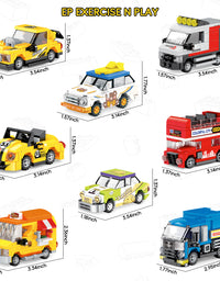 Exercise N Play Mini Transportation Toddler Car Toys Sets - 160 Pcs
