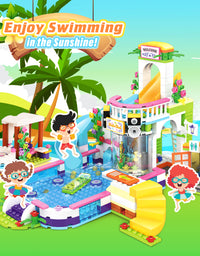 Exercise N Play Water Park & Barber Shop Blocks For Toddlers - 1373 Pcs