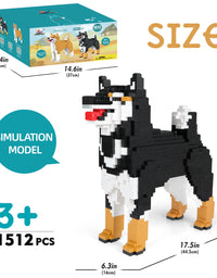 Akita Inu Pixel Puzzle Toys Set