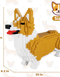 Exercise N Play Corgi Dog Miniature Blocks Set - 1520 Pcs