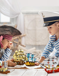 Exercise N Play Pirate Ship Toys Bricks Sets - 664 Pcs