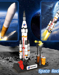 Exercise N Play Space Rocket Launch Center Brick Set - 455 Pcs