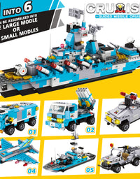Exercise N Play Navy Cruiser Warship Brick Minis Set - 1293 Pcs