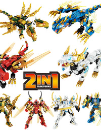 Exercise N Play Animal Mecha Toddler Building Bricks Toys - 1222 Pcs