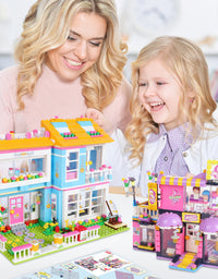 Exercise N Play City House & Barber Shop Toddler Blocks Set - 1655 Pcs