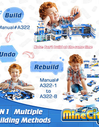 Exercise N Play Police Truck Toddler Blocks Toy Playset - 1039 Pcs