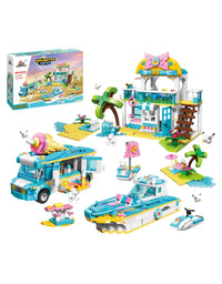 Exercise N Play Vacation Beach House Toy Bricks Sets - 948 Pcs