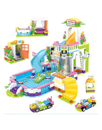 Exercise N Play Water Park Brick Construction Toy Sets - 727 Pcs