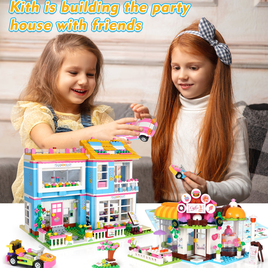 Exercise N Play City House & Coffee Shop Brick Minis Set - 1422 Pcs