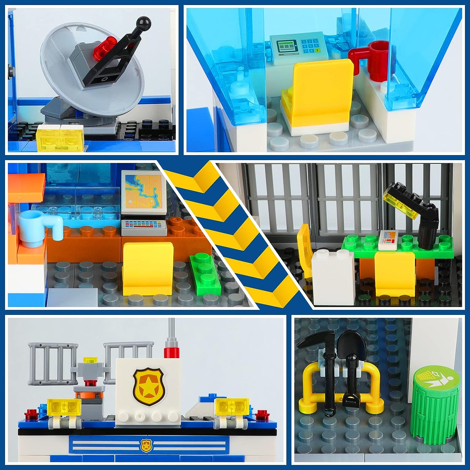 Exercise N Play Miniature Police Headquarters Blocks Sets - 1001 Pcs
