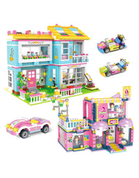 Exercise N Play City House & Barber Shop Toddler Blocks Set - 1655 Pcs