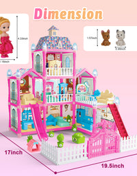 Exercise N Play Large Doll House Toddler Toys - 215 Pcs