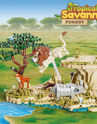 Exercise N Play African Wild Animal Building Block Sets - 755 Pcs