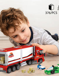Exercise N Play Red Semi-Trailer Truck Toddler Toy - 376 Pcs