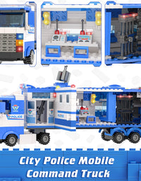 Exercise N Play Police Truck Toddler Blocks Toy Playset - 1039 Pcs