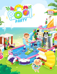 Exercise N Play City House & Water Park 2 IN 1 Bricks Set - 1736 Pcs