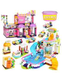 Exercise N Play Water Park & Barber Shop Blocks For Toddlers - 1373 Pcs