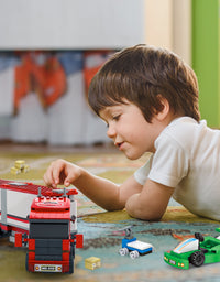 Exercise N Play Red Semi-Trailer Truck Toddler Toy - 376 Pcs