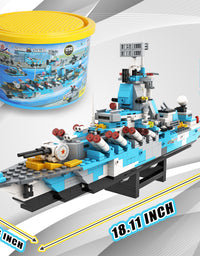 Exercise N Play Navy Cruiser Warship Brick Minis Set - 1293 Pcs