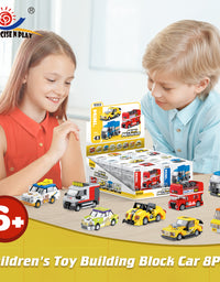 Exercise N Play Mini Transportation Toddler Car Toys Sets - 160 Pcs