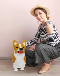 Exercise N Play Corgi Dog Miniature Blocks Set - 1520 Pcs