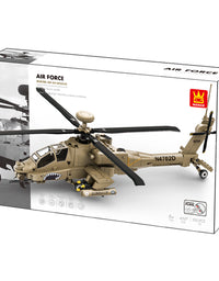 Army Apache Helicopter Block Toys - 255Pcs