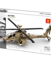 Army Apache Helicopter Block Toys - 255Pcs