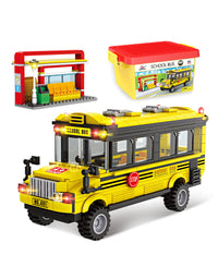 Exercise N Play City School Bus Small Building Blocks Sets - 488 Pcs