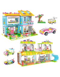 Exercise N Play City House & Grocery Store 2 IN 1 Builder Set Toy - 1556 Pcs
