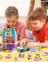 Exercise N Play Street Pizza Shop & Ice Cream Truck Miniature Blocks - 997 Pcs