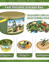 Exercise N Play Jungle Military Station Brick Set - 830 Pcs