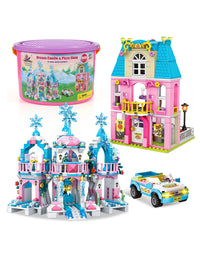 Exercise N Play Dream Princess Castle Construction Set Toys - 906 Pcs