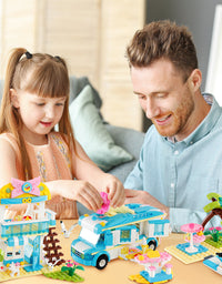 Exercise N Play Vacation Beach House Toy Bricks Sets - 948 Pcs